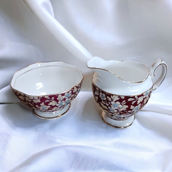 Royal Albert Crown China Royal Brocade Sugar Bowl Creamer Replacement Pieces - Picture 1 of 15